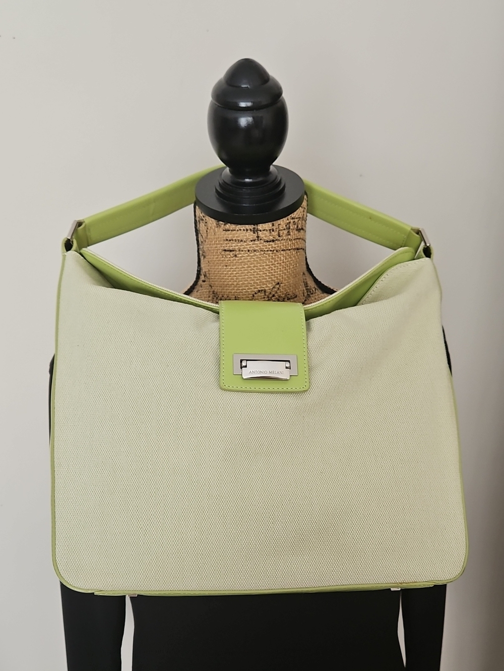 Antonio Melani Canvas Satchel Handbag.
